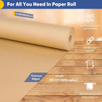 1 Roll Kraft Wrapping Paper Roll (38cm x 10 m) Biodegradable Recycled Material,Natural Wrapping Paper (Kraft, 38cm x 10 m)