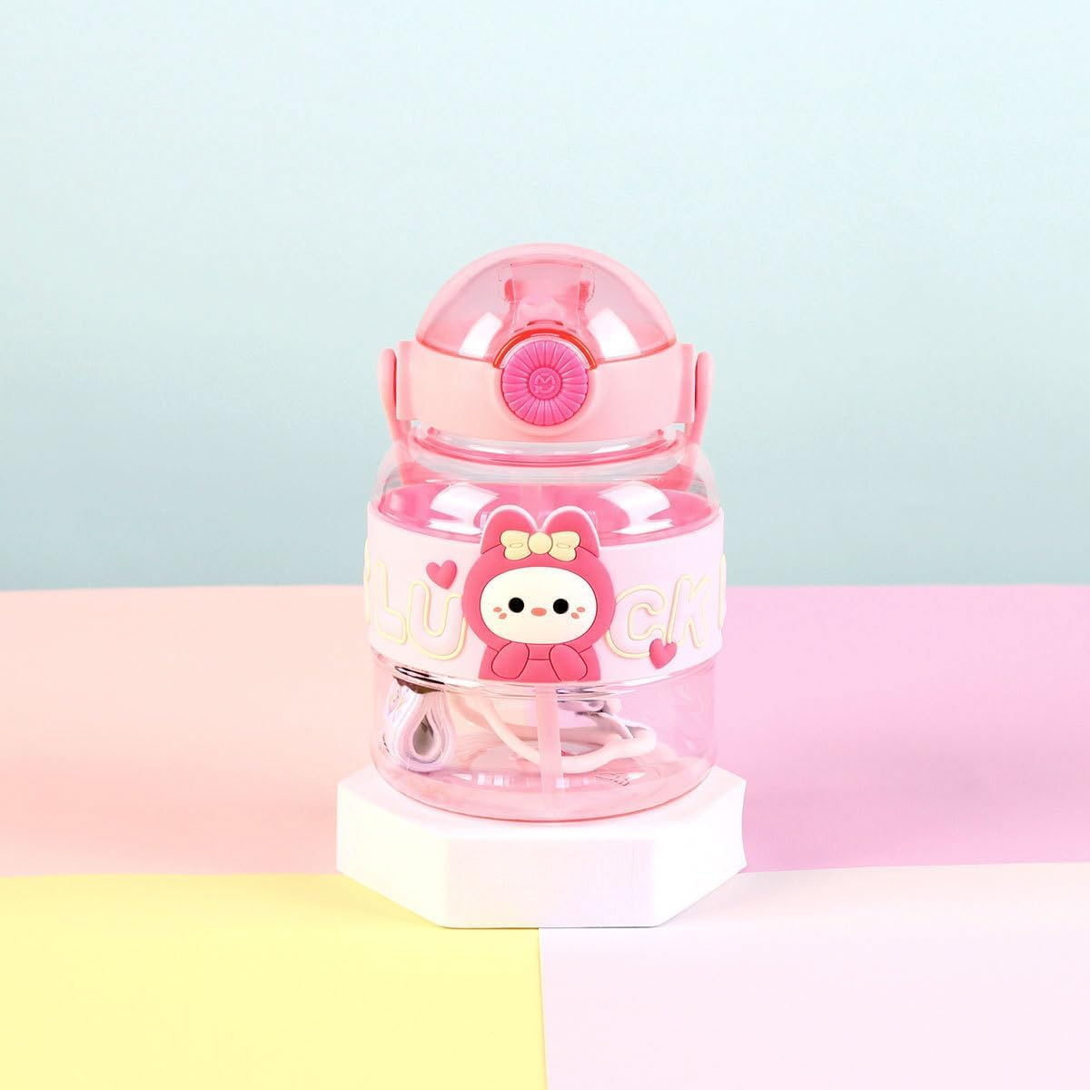 2-Pack Ton Ton Bucket Space Bottles – Cute Portable Plastic Drink Cups for Kids