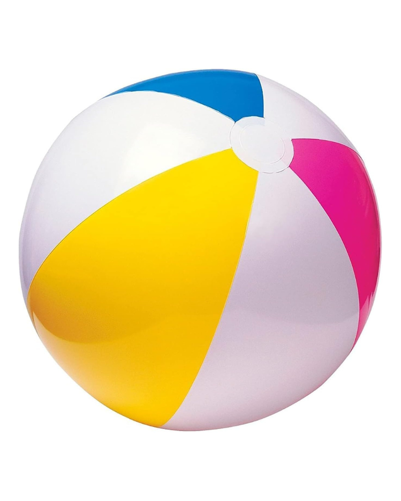 24-Inch Glossy Beach Ball – Multi-Color Fun for Pool, Beach, and Group Games