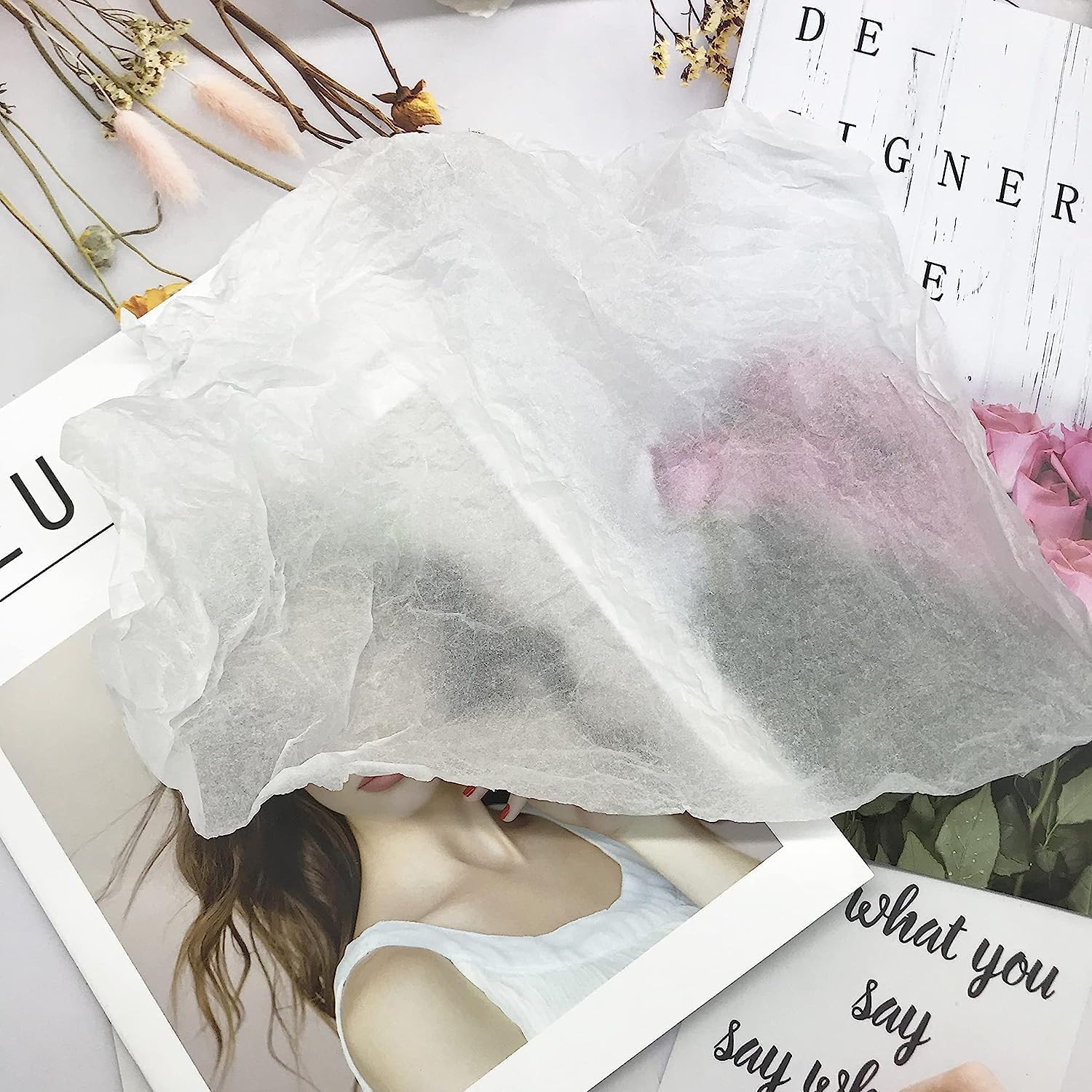 25 Sheets White Tissue Paper Gift Wrapping DIY Tissues 50 * 75cm…17 Grams,Acid Free for A Variety Of Craft, Art and Paper Projects,T-Shirt Wrap