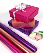 3 Roll Gift Wrapping Paper Film(43×300cm), Premium Metallic Shrink Durable Heat Shrink Wrap For Packaging, Ideal For Birthdays, Weddings & Special Occasions, Premium Film Wrap