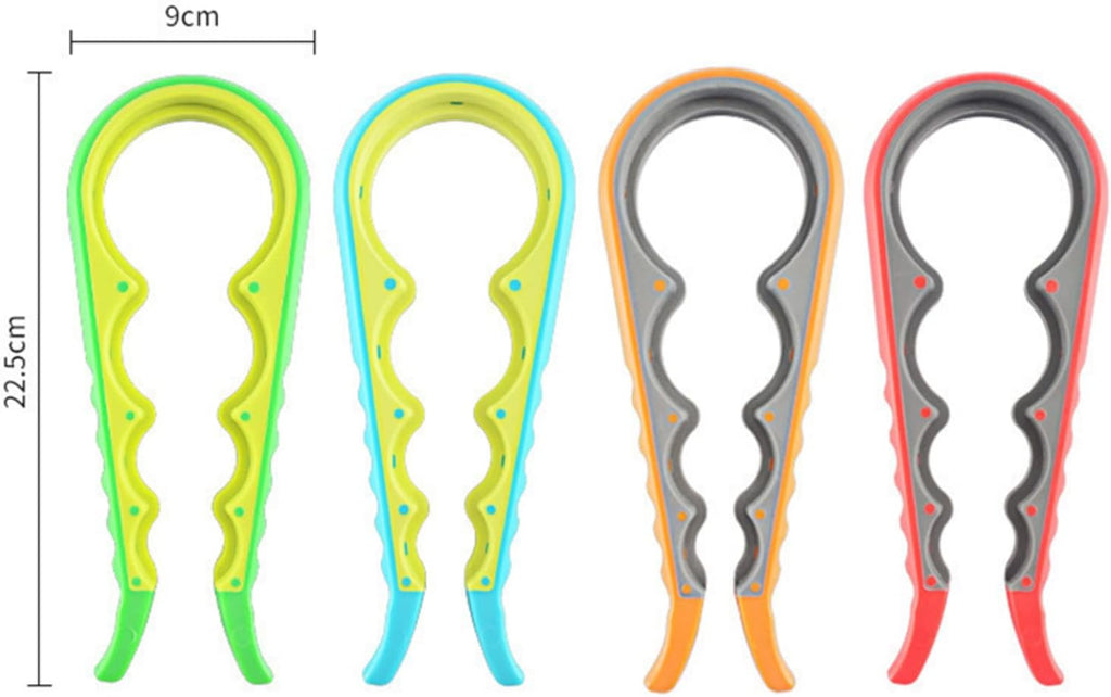 4-in-1 Jar Opener Tool – Bottle, Can, Lid & Jar Gripper (Red)