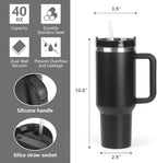 40 oz Insulated Adventure Tumbler with Handle & Straw