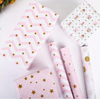 4 Gift Wrapping Paper Roll Set Pack,Gift Kraft Wrap Paper Birthday Party Graduation Eid Boys Girls kids baby Men Women 43 cm X 300cm Per Sheet