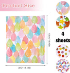 4 Pack Gift Wrapping Paper Roll Set Included Gift Kraft Wrap Paper For Birthday Party Graduation Eid Boys Girls kids baby Men Women 43 cm X 300cm Per Sheet