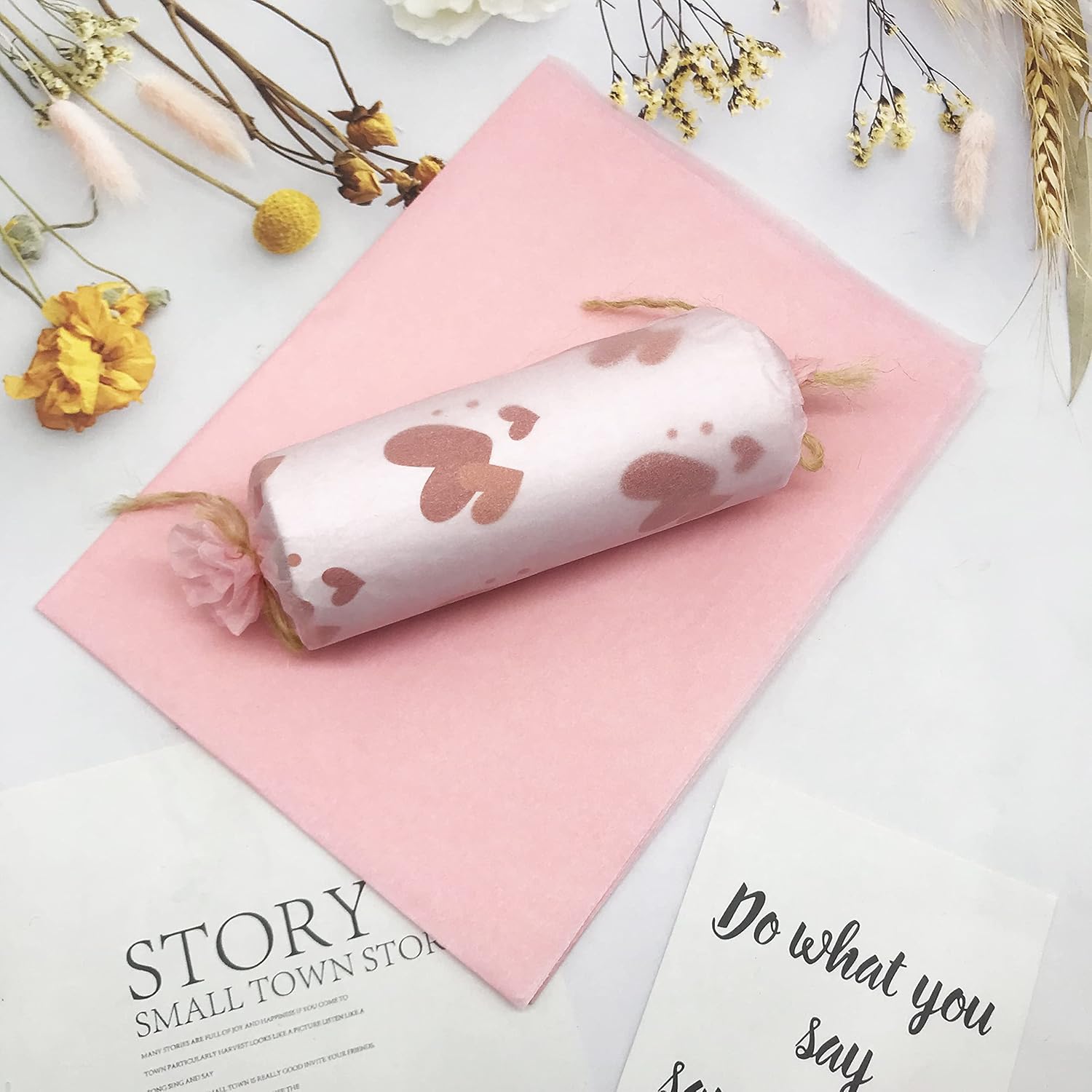 50 Sheets Baby Pink Tissue Paper Gift Wrapping DIY Tissues 50 * 70cm…17 Grams,Acid Free for A Variety Of Craft, Art and Paper Projects,T-Shirt Wrap