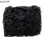 50 Gram Crinkle Cut Paper Shred Filler Eco-friendly Confetti Crinkle Cut Filling Shredded Paper for Gift Wrapping & Basket Filling (Black, 50 gram)