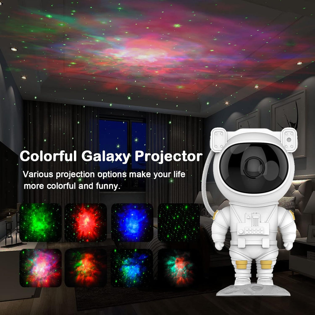 Astronaut Galaxy Light Projector – Space Buddy Star Ceiling Night Light with Remote Control & Timer