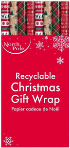 7M Simple Kraft Christmas Gift Wrapping Paper Roll – Eco-Friendly Festive Holiday Wrap for Seasonal Presents, Christmas Parties, Holiday Celebrations, Assorted 1 Piece