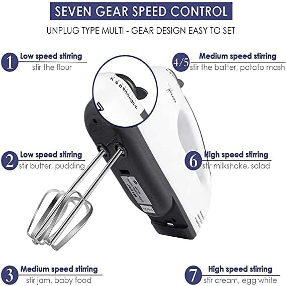 7 Speed Electric Hand Mixer