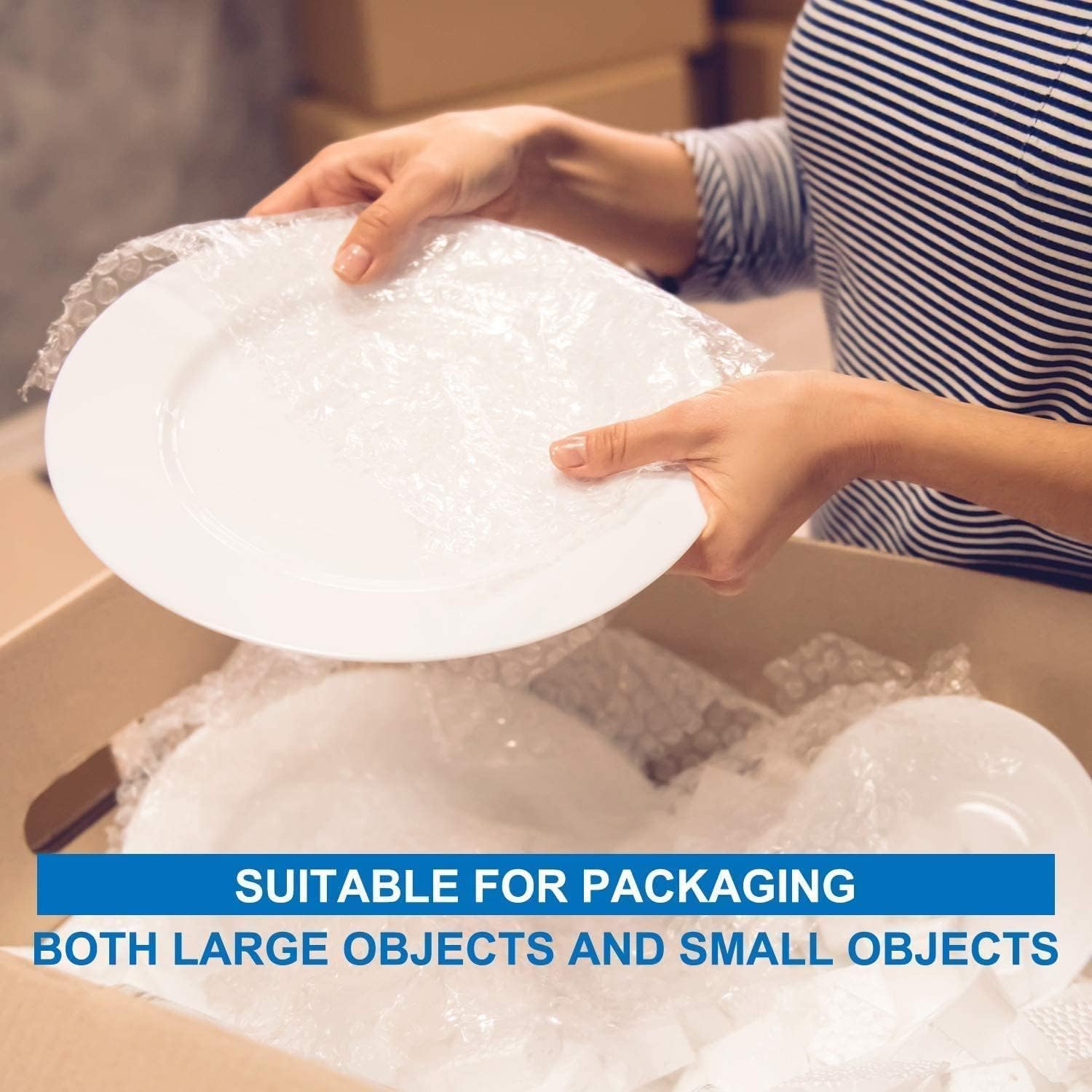 Bubble Wrap Roll – 75cm x 10m Air Cushioning Packaging Wrap for Shipping, Moving, and Storage – Heavy-Duty, Reusable Nylon Bubble Wrap for Mailing Boxes, Fragile Items & Packing Supplies (30 Inch x 33 Ft, Clear)