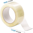 Clear Packing Tape – 2 Inch x 50 Yards Heavy Duty Packaging Tape for Sealing Moving Boxes, Shipping, and Office Use – Strong Adhesive, UV & Moisture Resistant, Long-Lasting Transparent Tape [1 Roll]