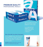 Double A A4 Printer Copy Paper 80 GSM – 500 Sheets per Ream, Pack of 5 Reams (2500 Sheets Total) – Premium White, Smooth Finish for Photocopy, Printing, and Office Use