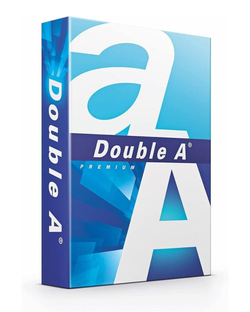Double A A4 Printer Copy Paper – 80 GSM, 500 Sheets Ream – High-Quality White Printing Paper for Laser, Inkjet, and Copier Use – Smooth Surface, Natural Whiteness & Jam-Free Performance