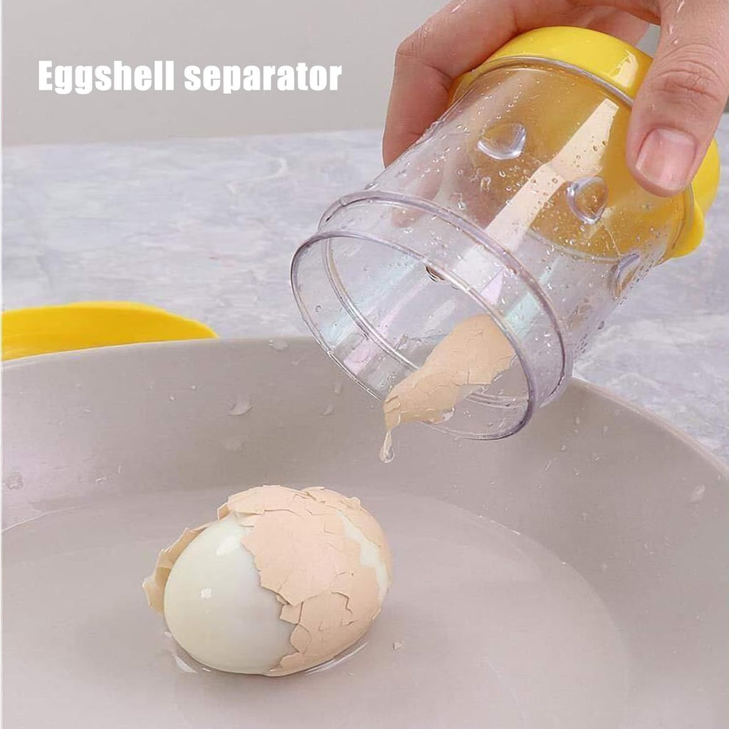 Egg Peeler Hand-Cracked Egg Sheller – 3-in-1 Hard Boiled Egg Peeling Tool & Egg Shell Separator, Manual Egg Shell Opener for Quick and Easy Egg Prep – Fast, Effortless Kitchen Gadget for Peeling and Separating Eggs