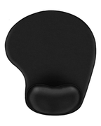 Ergonomic Mouse Pad with Gel Wrist Rest Support – Comfortable Lycra Surface, Non-Slip PU Base, Pain Relief for Wrist & Hand, Perfect for Office, Home & Gaming – Black