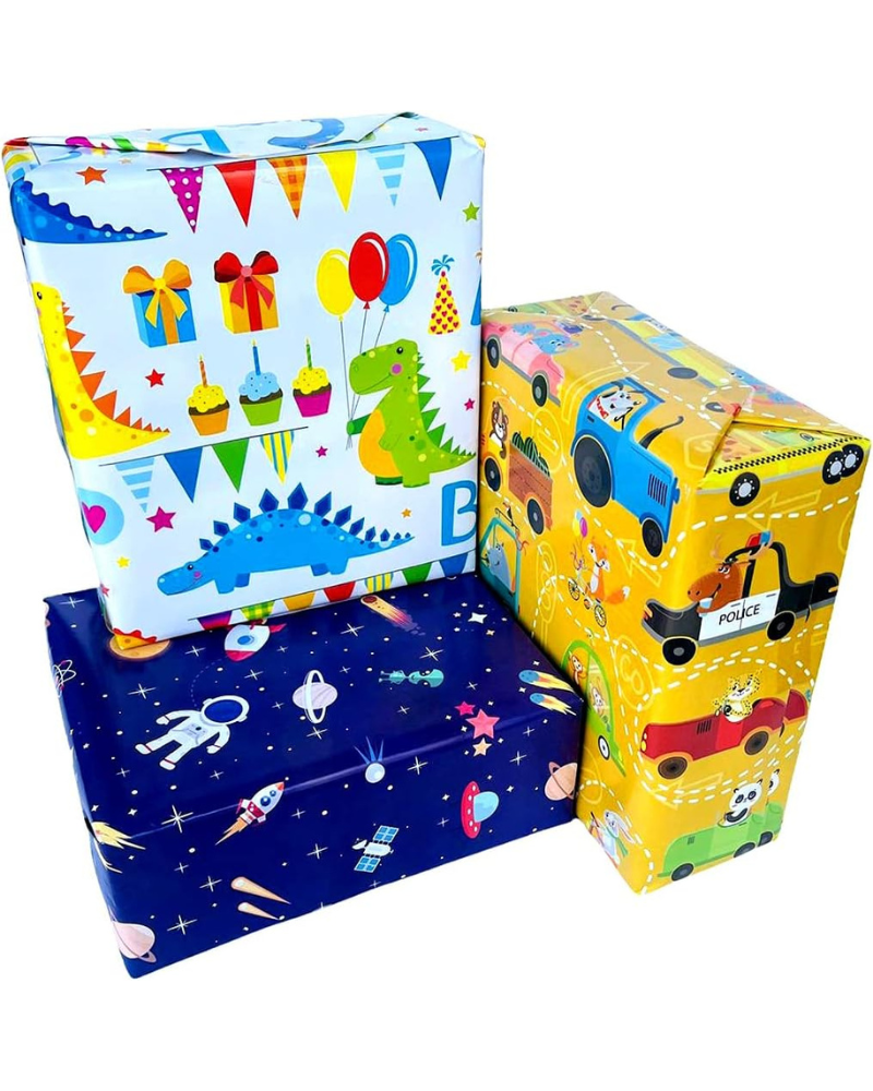 Gift Wrapping Paper Roll, Gift Wrap for Birthday, Party Etc. Kids Gift Wrapping 6 Sheets (Size 20 X 28 Inches)