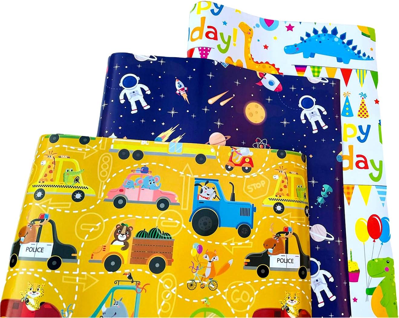 Gift Wrapping Paper Roll, Gift Wrap for Birthday, Party Etc. Kids Gift Wrapping 6 Sheets (Size 20 X 28 Inches)