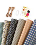 Gift Wrapping Paper sheets Set Included 6 Pack Gift Kraft Wrap Paper with hemp string Sticker and Tape for Birthday Party Graduation Eid Boys Girls kids baby Men Women 50 cm X 70 cm Per Sheet