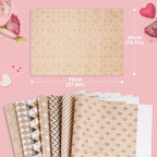 Gift Wrapping Paper sheets Set Included 7 Pack Gift Kraft Wrap Paper with Hemp String Sticker and Tape for Birthday Party Graduation Eid Boys Girls kids baby Men Women 50 cm X 70 cm Per Sheet