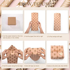 Gift Wrapping Paper sheets Set Included 7 Pack Gift Kraft Wrap Paper with Hemp String Sticker and Tape for Birthday Party Graduation Eid Boys Girls kids baby Men Women 50 cm X 70 cm Per Sheet