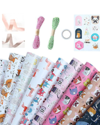 Gift Wrapping Paper sheets Set Included 9 Pack Gift Wrap Paper with Ribbon Sticker and Tape for Birthday Party Wedding Graduation Mothers Day Eid Boys Girls kids baby Men Women 50 cm X 70 cm Per Sheet