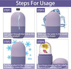 Ice Face Roller Massager,Ice Cube Roller for Face, Eyes and Neck Naturally Conditioning and Skin Care,De-Puff Eye Bags,Reduce Migraine Pain,Reusable Massage Silicone Ice Mold (Purple)