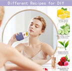 Ice Face Roller Massager,Ice Cube Roller for Face, Eyes and Neck Naturally Conditioning and Skin Care,De-Puff Eye Bags,Reduce Migraine Pain,Reusable Massage Silicone Ice Mold (Purple)