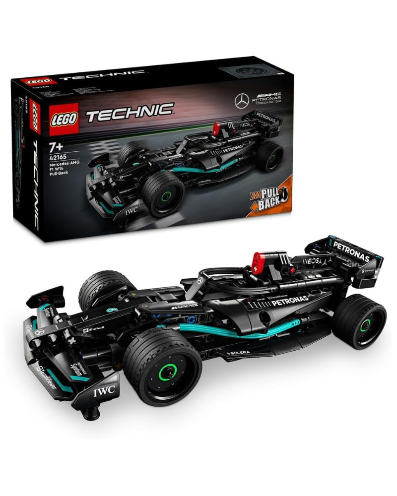 LEGO Technic Mercedes-AMG F1 W14 E Performance Pull-Back Race Car – Buildable Model Vehicle Set for Kids 7+ (42165)