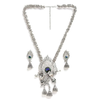 Latest Stylish Traditional Oxidised Silver Necklace Jewellery Set for Women | Boho Afghani Pearl Diamond Look Jewelry Set