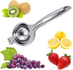 Manual Lemon Squeezer – Heavy Duty Lemon & Lime Hand Press Juicer, Large Capacity Citrus Extractor, Zinc Alloy Construction, Rust Resistant, Dishwasher Safe, Easy to Clean (Silver)