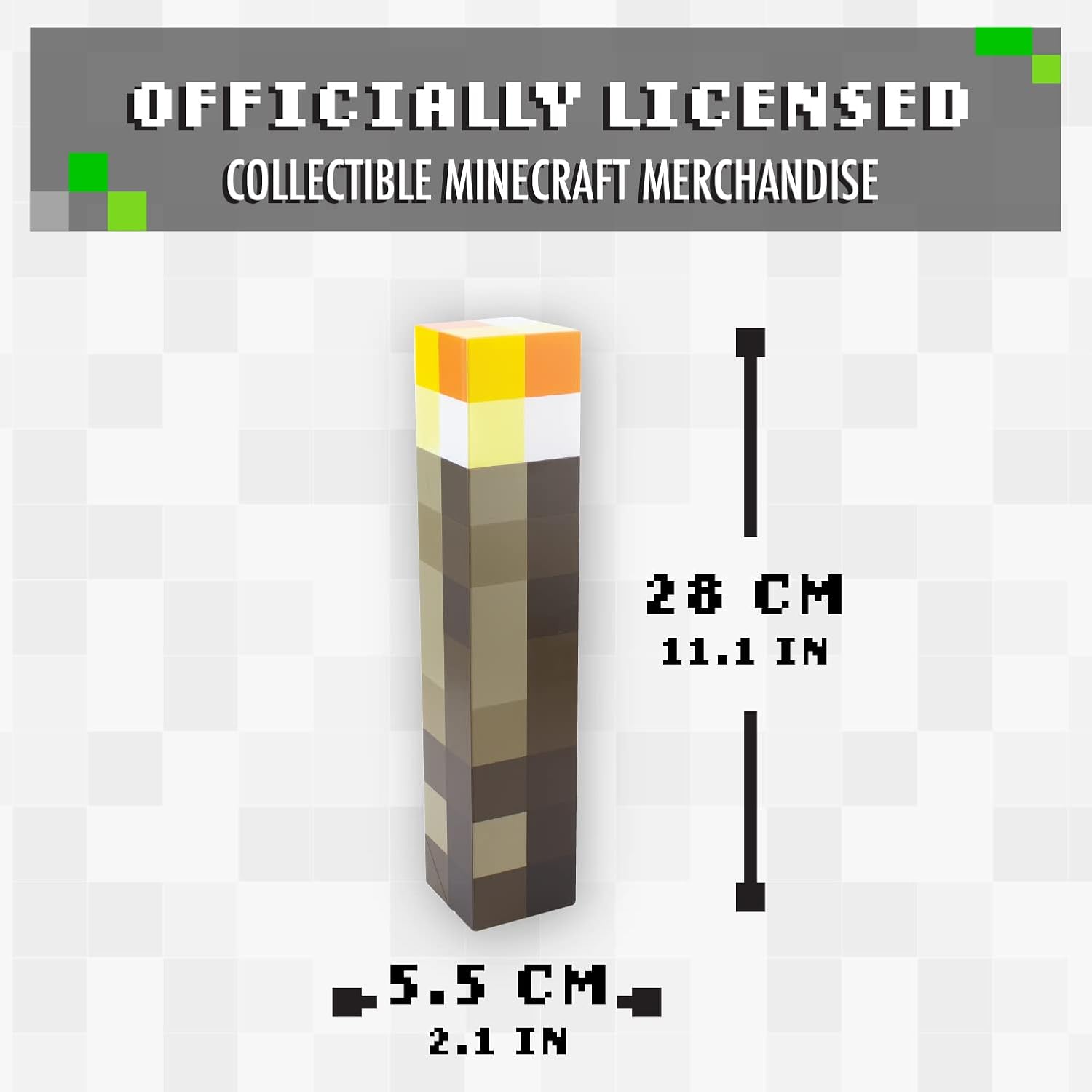 Minecraft Torch Light 2 Light Modes 2 Use Modes Battery Operated