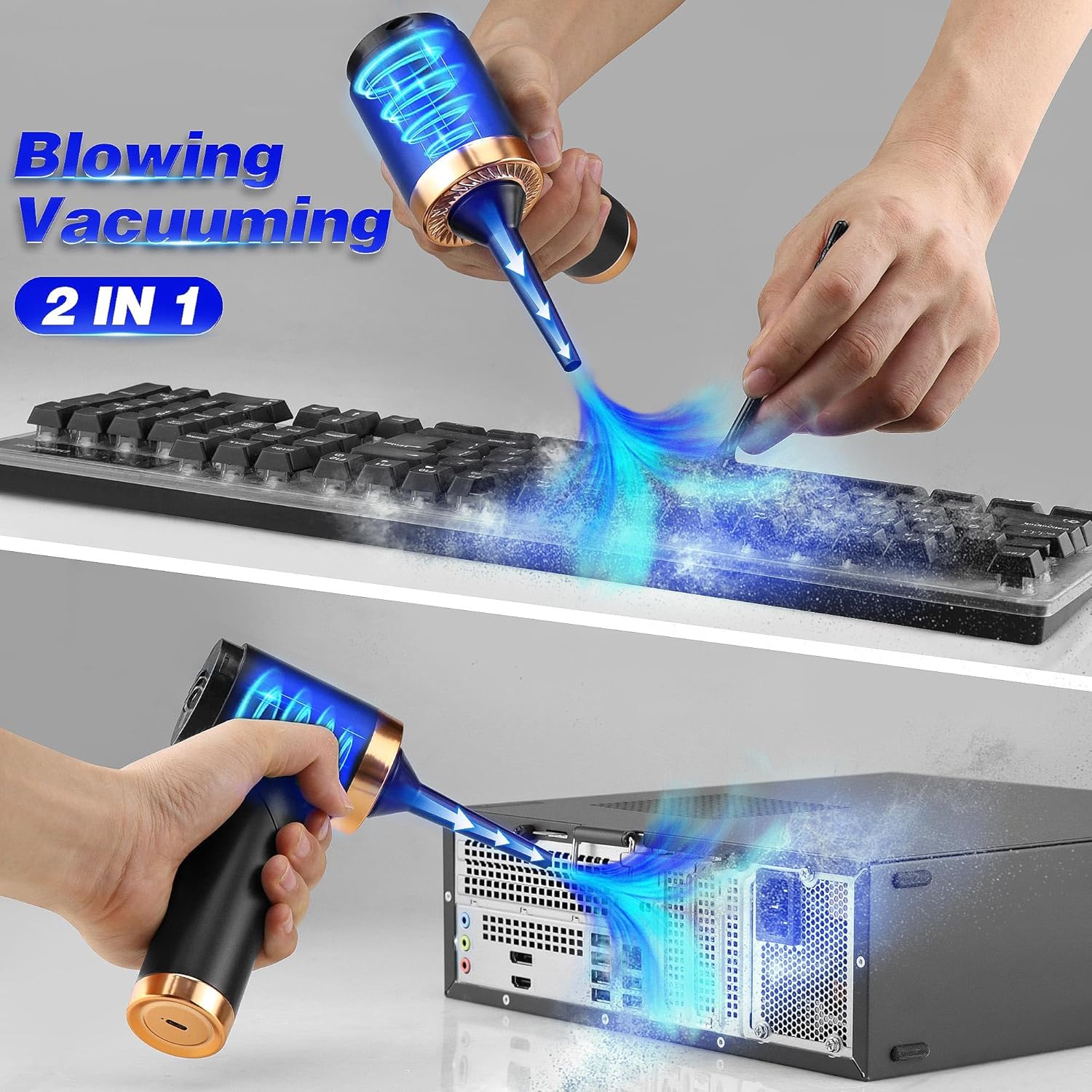 Mini Handheld Vacuum Cleaner – 150W 8kPa High Power, 4000mAh Rechargeable, Foldable & Cordless for Car/Home (Black)