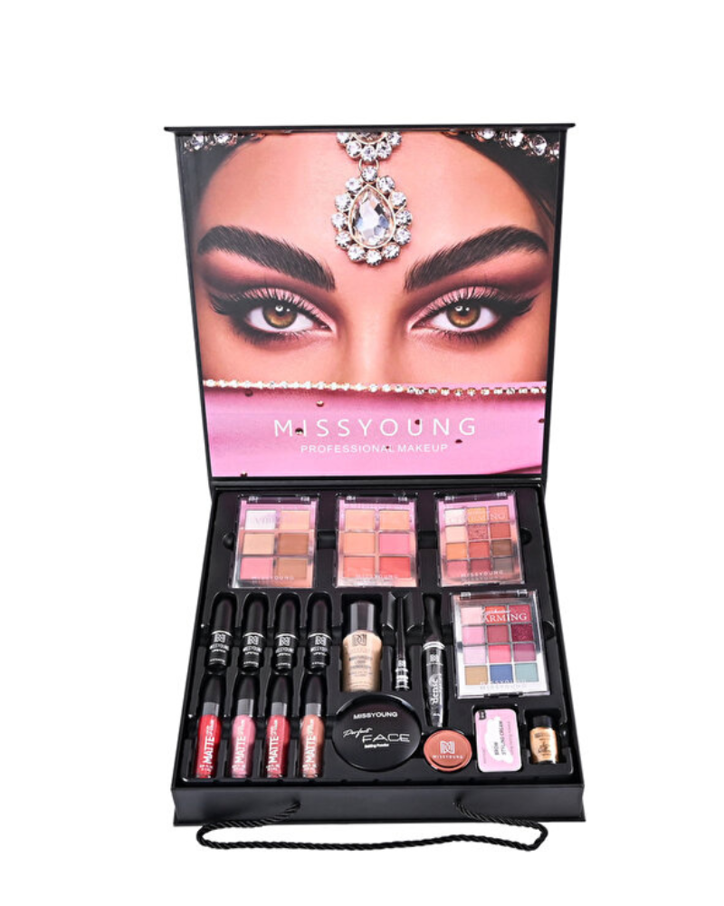 Missyoung Large Makeup Gift Set – Professional Eyeshadow Palette & Full Cosmetic Kit | All-in-One Makeup Collection for Face, Eyes & Lips