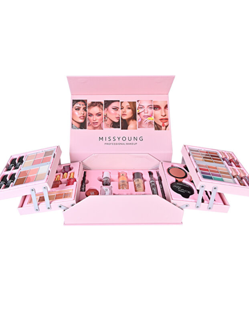 Missyoung Multifunctional Waterproof Women's Makeup Gift Set – All-in-One Professional Cosmetic Kit with Long-Lasting Eyeshadow, Lipstick & Brushes | Beauty Gift Box for Face, Eyes & Lips