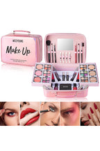Missyoung Portable Multifunctional Cosmetic Bag – Long-Lasting Glitter Eyeshadow & Lipstick Makeup Set | All-in-One Travel Beauty Kit for Face, Eyes & Lips