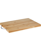 Natural Bamboo Cutting Board – Durable Chopping Board for Kitchen, Home, and Everyday Use, with Handle for Easy Storage and Movement, Eco-Friendly Wooden Board for Vegetables, Fruits & Meats (36x26 cm, Brown)