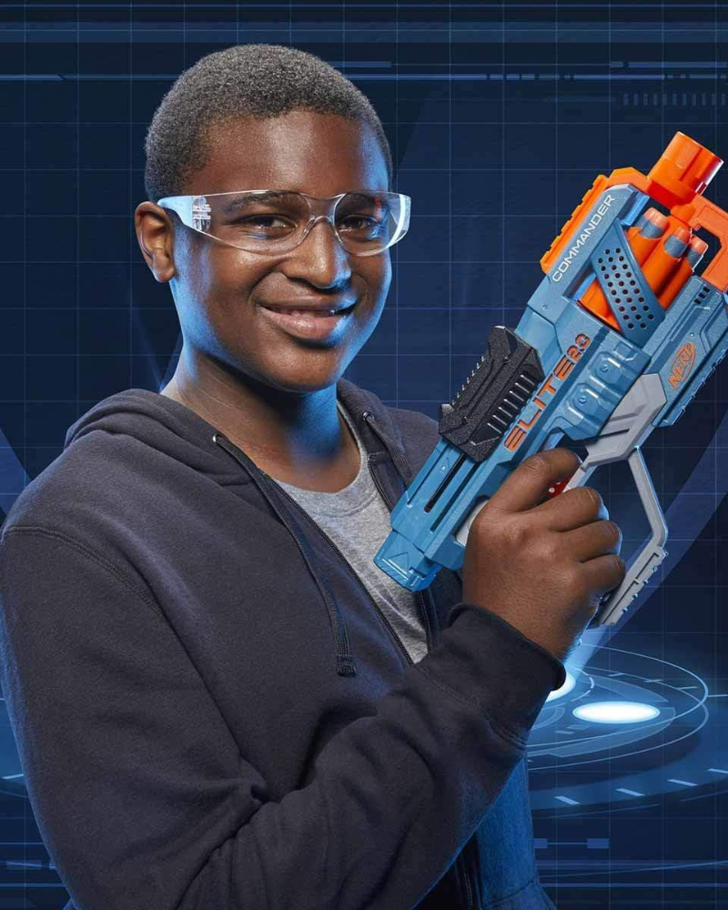 Nerf Elite 2.0 Commander RD-6 Blaster – 12 Nerf Elite Darts with 6-Dart Rotating Drum for Kids 8+