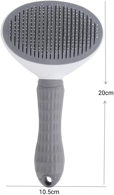 Pet Cat Brush for Shedding and Grooming, Dog Hair Removal Brush, Pet Groomer Shedding Grooming Tools Combs Rakes, Cats Brush for Short or Long Haired Removes Loose Hair & Tangles, grey