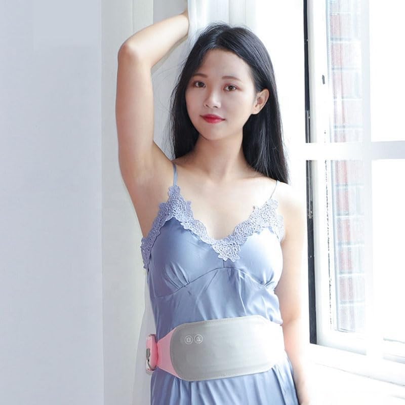 Portable Heating Pad with Vibration – Adjustable Period Relief Belt (Pink)