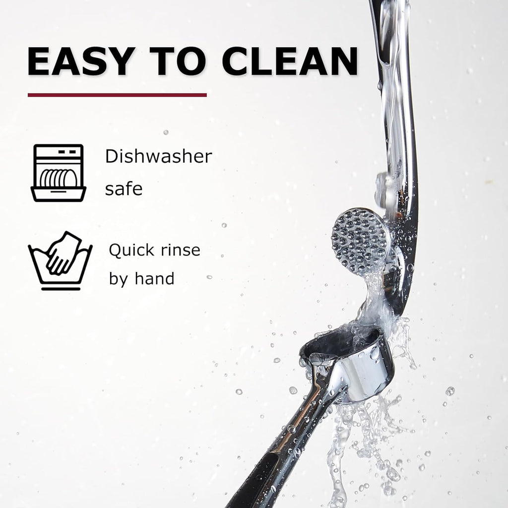 Premium Garlic Press and Mincer Set with Silicone Roller Peeler & Cleaning Brush, Easy to Squeeze, Rust Proof Zinc Alloy, Dishwasher Safe Professional Ginger Crusher for Kitchen