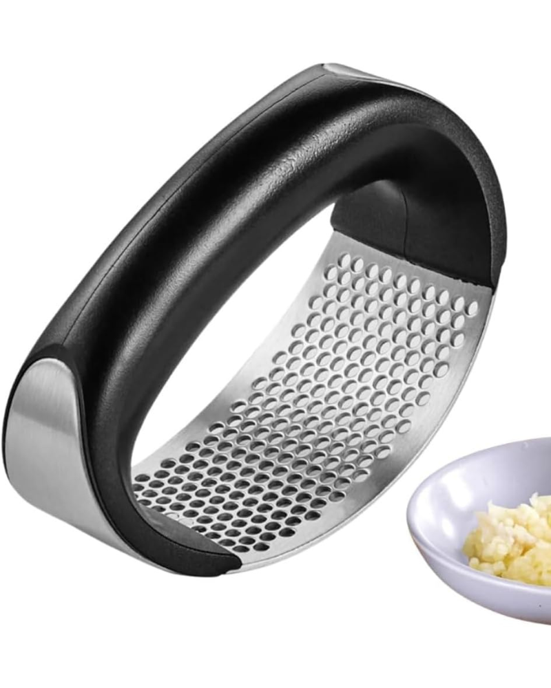 Robust Stainless Steel Garlic Mincer and Masher – Professional Garlic Crusher, Easy to Use & Clean, Ergonomic Handle, Dishwasher Safe Ginger Crusher & Garlic Press for Effortless Cooking