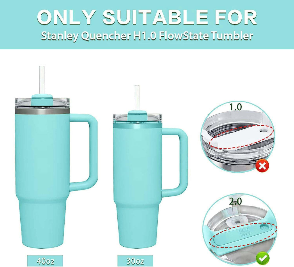 Silicone Spill Stopper Set for Stanley Cup 40oz/30oz – 3-Pack with Straw Covers & Leak Stoppers