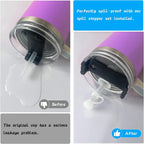 Silicone Spill Stopper Set for Stanley Cup 40oz/30oz – 3-Pack with Straw Covers & Leak Stoppers