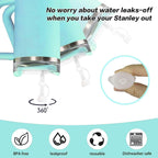 Silicone Spill Stopper Set for Stanley Cup 40oz/30oz – 3-Pack with Straw Covers & Leak Stoppers