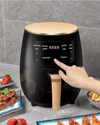 Silver Crest 6L Digital Touch Air Fryer 2400W | Large Capacity Oil-Free Smart Cooker for Healthy Frying, Baking & Grilling (Black)