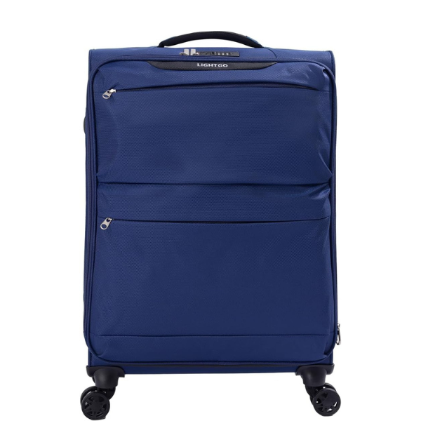 Softside Luggage Collection – Expandable Design with Smooth 360° Spinner Wheels 20"/24"/28" Sizes for Weekend Getaways to Extended Trips (Navy blue, 20inch)