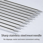 Stainless Steel Onion Holder & Slicer – Food Slice Assistant for Vegetables, Fruits, Meat & More