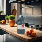 Stainless Steel Water Bottle with Straw – 32 oz Insulated Leakproof Bottle for Sports & Outdoors, Grey Blue