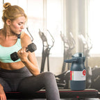 Stainless Steel Water Bottle with Straw – 32 oz Insulated Leakproof Bottle for Sports & Outdoors, Grey Blue